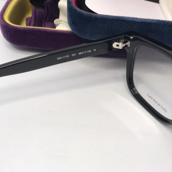 💯 Original GUCCI GG1117O FLAT TOP FRAMES IN BLACK